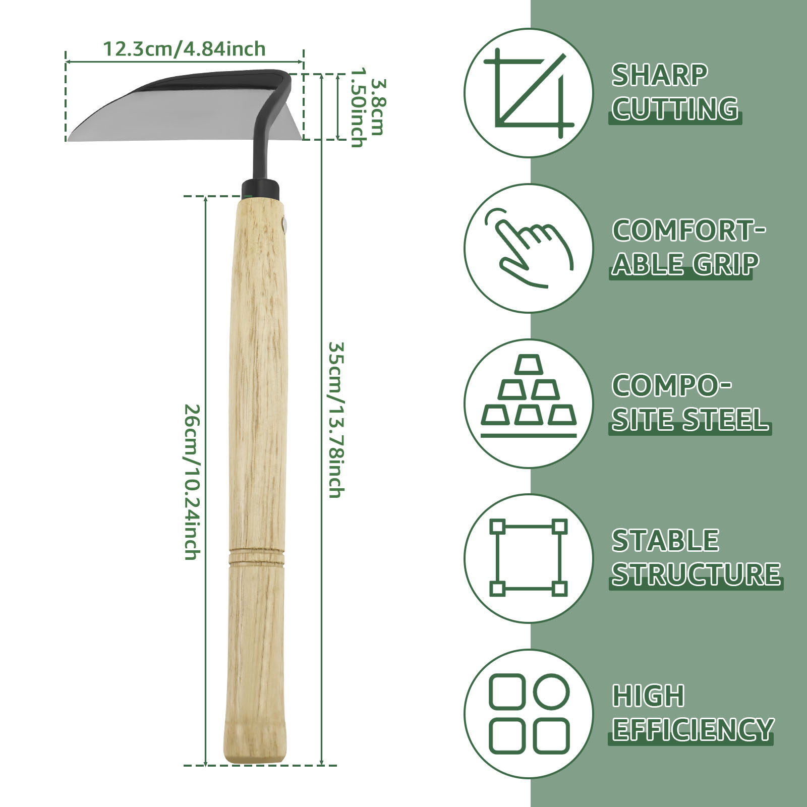 13-calowy sierp do pielenia w  – Gardening Hand Tools Japanese recenzja i cena